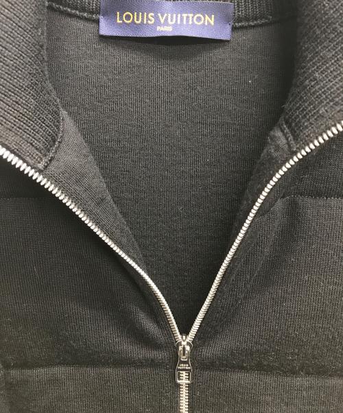 LOUIS VUITTON（ルイ ヴィトン）LOUIS VUITTON (ルイ ヴィトン) ジップアップニットジャケット ブラック サイズ:Lの古着・服飾アイテム