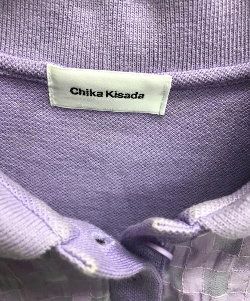 Chika Kisada（チカ キサダ）Chika Kisada (チカ キサダ) RAY BEAMS (レイ ビームス) 別注 チェックブラウスポロシャツ ラベンダー サイズ:1の古着・服飾アイテム