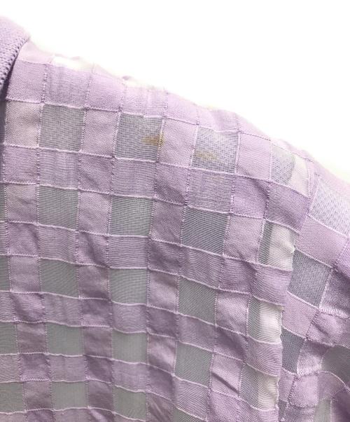 Chika Kisada（チカ キサダ）Chika Kisada (チカ キサダ) RAY BEAMS (レイ ビームス) 別注 チェックブラウスポロシャツ ラベンダー サイズ:1の古着・服飾アイテム