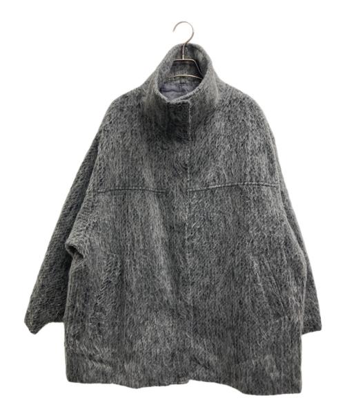 hellam（ヘラム）hellam (ヘラム) シャギースタンドカラーコート グレー サイズ:Fの古着・服飾アイテム