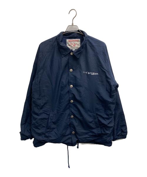 TRUE RELIGION（トゥルー レリジョン）TRUE RELIGION (トゥルー レリジョン) コーチジャケット ネイビー サイズ:2XLの古着・服飾アイテム