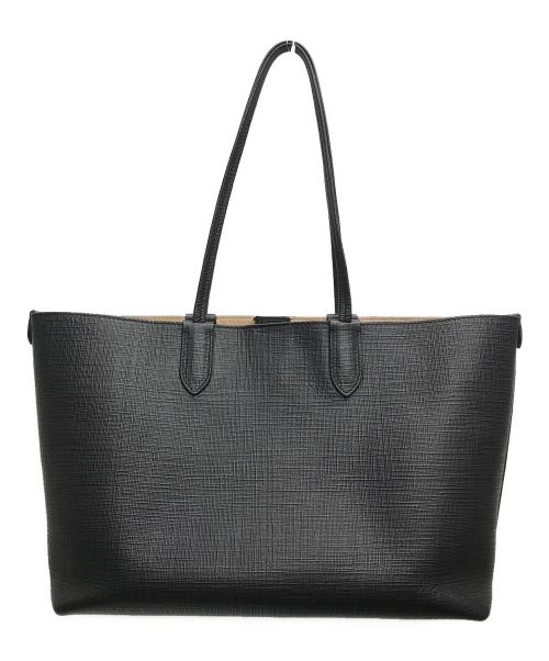 ALEXANDER McQUEEN（アレキサンダーマックイーン）ALEXANDER McQUEEN (アレキサンダーマックイーン) レザートートバッグ ブラックの古着・服飾アイテム
