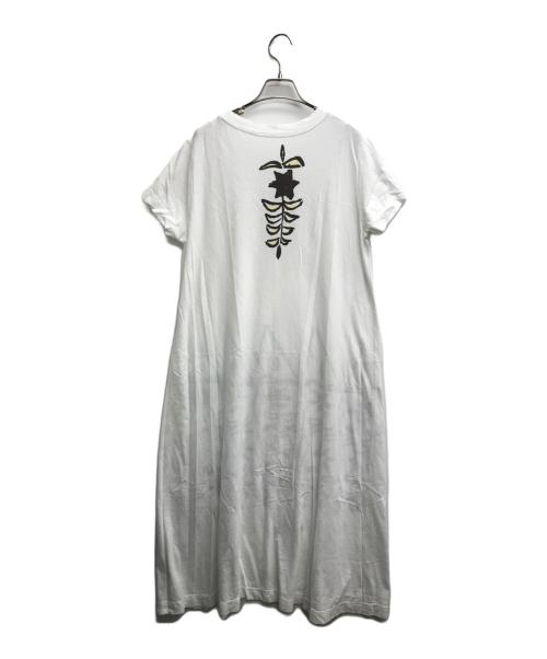 45R（フォーティファイブ・アール）45R (フォーティファイブ・アール) カットソーワンピース アイボリーの古着・服飾アイテム