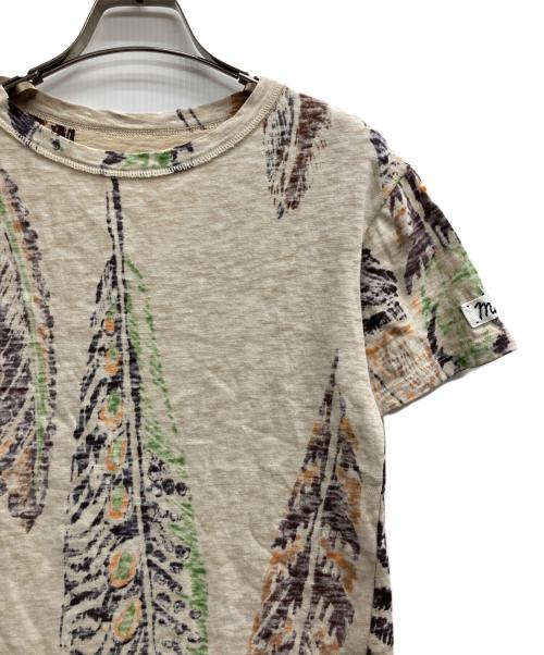 45R（フォーティファイブ・アール）45R (フォーティファイブ・アール) プリントカットソー ベージュ サイズ:1の古着・服飾アイテム