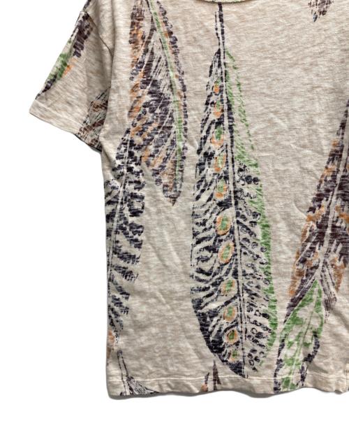 45R（フォーティファイブ・アール）45R (フォーティファイブ・アール) プリントカットソー ベージュ サイズ:1の古着・服飾アイテム