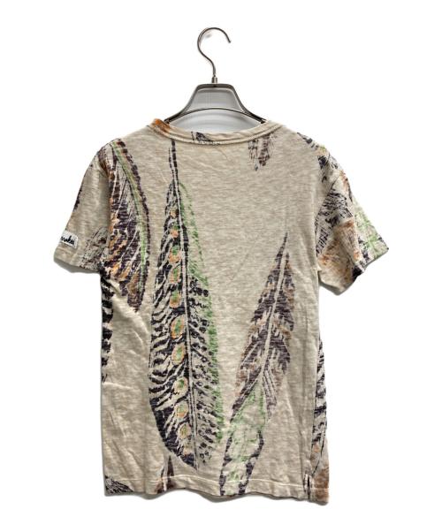 45R（フォーティファイブ・アール）45R (フォーティファイブ・アール) プリントカットソー ベージュ サイズ:1の古着・服飾アイテム