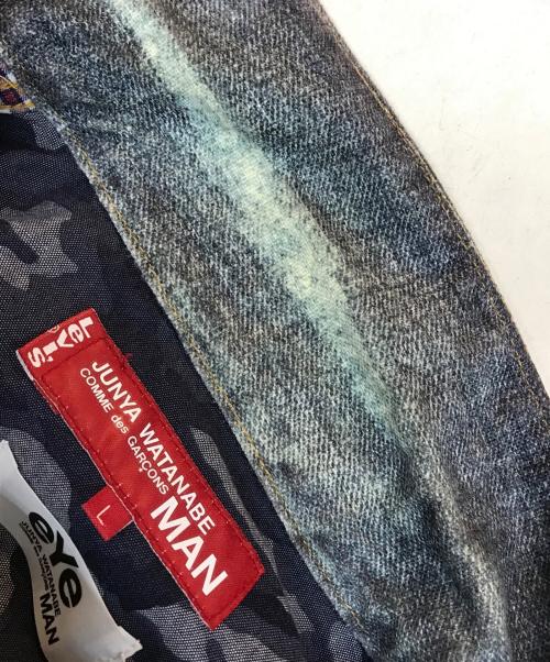 LEVI'S（リーバイス）LEVI'S (リーバイス) JUNYA WATANABE MAN (ジュンヤワタナベマン) 転写デニムジャケット インディゴ サイズ:Lの古着・服飾アイテム