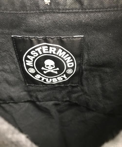 stussy（ステューシー）stussy (ステューシー) Mastermind JAPAN (マスターマインド ジャパン) スカル刺繍コラボシャツ ブラック サイズ:Mの古着・服飾アイテム