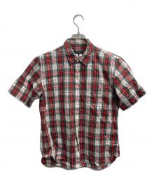 COMME des GARCONS HOMME PLUS（コムデギャルソンオムプリュス）の古着「チェック半袖シャツ」｜レッド