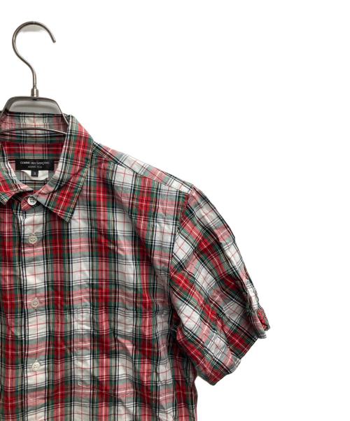 COMME des GARCONS HOMME PLUS（コムデギャルソンオムプリュス）COMME des GARCONS HOMME PLUS (コムデギャルソンオムプリュス) チェック半袖シャツ レッド サイズ:Sの古着・服飾アイテム
