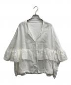 BEARDSLEYビアズリー）の古着「リネンフリルハオリ」｜ホワイト