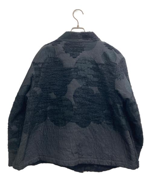 慈雨（ジウ）慈雨 (ジウ) スタンドカラージャガードジャケット ブラック サイズ:40の古着・服飾アイテム