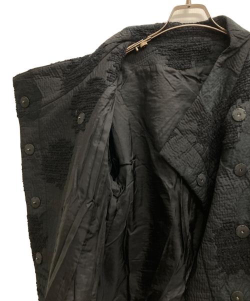 慈雨（ジウ）慈雨 (ジウ) スタンドカラージャガードジャケット ブラック サイズ:40の古着・服飾アイテム