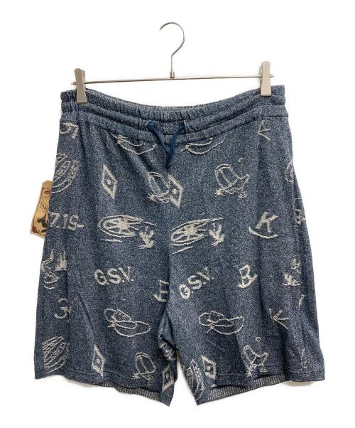 GANGSTERVILLE（ギャングスタービル）GANGSTERVILLE (ギャングスタービル) KNIT SHORTS(ニットショーツ) ネイビー サイズ:M 未使用品の古着・服飾アイテム