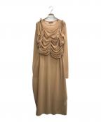 SORINソリン）の古着「Power Net 2 Pieces Dress」｜ベージュ