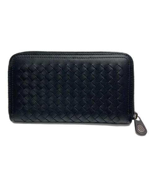 BOTTEGA VENETA（ボッテガベネタ）BOTTEGA VENETA (ボッテガベネタ) ラウンドファスナーウォレット ブラックの古着・服飾アイテム