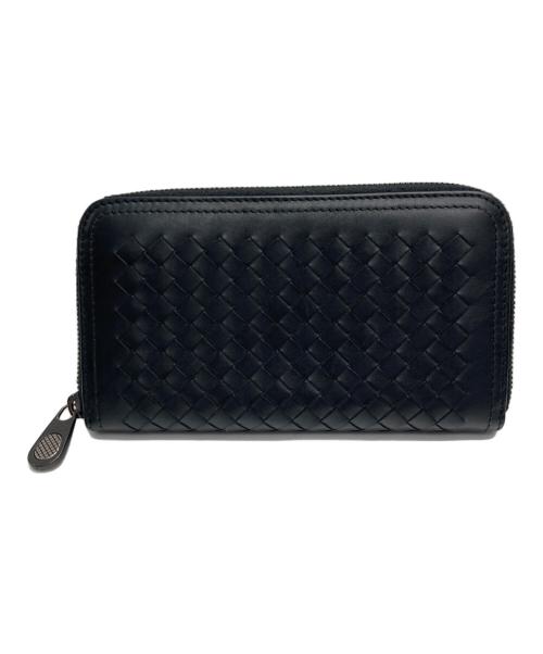 BOTTEGA VENETA（ボッテガベネタ）BOTTEGA VENETA (ボッテガベネタ) ラウンドファスナーウォレット ブラックの古着・服飾アイテム