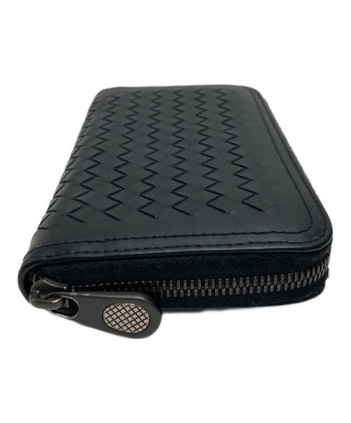 BOTTEGA VENETA（ボッテガベネタ）BOTTEGA VENETA (ボッテガベネタ) ラウンドファスナーウォレット ブラックの古着・服飾アイテム