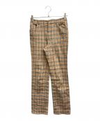 BURBERRY BLUE LABELバーバリーロンドンブルーレーベル）の古着「ノヴァチェックパンツ」｜ベージュ