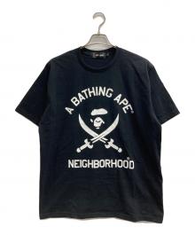 A BATHING APE×NEIGHBORHOOD（ア ベイシング エイプ×ネイバーフッド）の古着「BAPE X NBHD TEE」｜ブラック