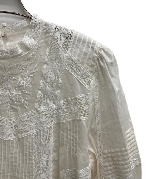 JILL STUART（ジルスチュアート）JILL STUART (ジルスチュアート) レースピンタックブラウス ホワイト サイズ:FR 未使用品の古着・服飾アイテム