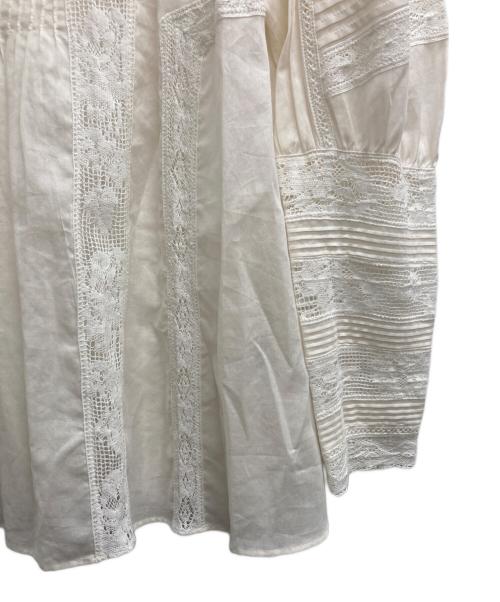 JILL STUART（ジルスチュアート）JILL STUART (ジルスチュアート) レースピンタックブラウス ホワイト サイズ:FR 未使用品の古着・服飾アイテム