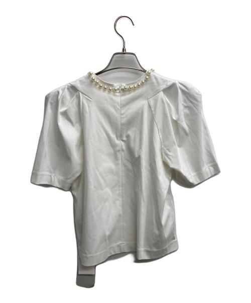 CELFORD（セルフォード）CELFORD (セルフォード) パールネックＴシャツ ホワイト サイズ:36 未使用品の古着・服飾アイテム