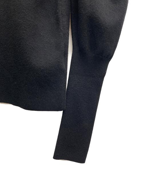 JILL STUART（ジルスチュアート）JILL STUART (ジルスチュアート) リボンシシュウパフスリーブニット ブラック サイズ:FREE 未使用品の古着・服飾アイテム