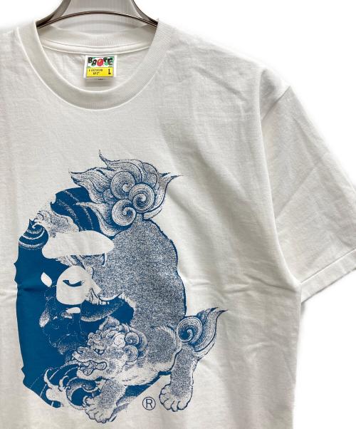 A BATHING APE（ア ベイシング エイプ）A BATHING APE (ア ベイシング エイプ) TATTOO GROTE APENKOP T-SHIRT ホワイト サイズ:Lの古着・服飾アイテム