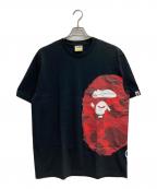 A BATHING APEア ベイシング エイプ）の古着「Color Camo Side Big Ape Head Tee」｜ブラック