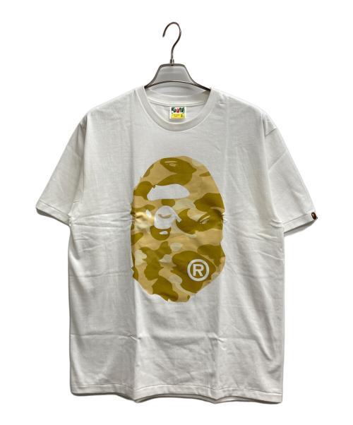 A BATHING APE（ア ベイシング エイプ）A BATHING APE (ア ベイシング エイプ) COLOR CAMO BIG APE HEAD TEE ホワイト サイズ:XLの古着・服飾アイテム