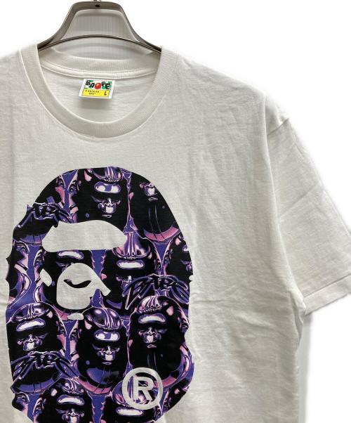 A BATHING APE（ア ベイシング エイプ）A BATHING APE (ア ベイシング エイプ) Ape Head Graffiti Tee ホワイト サイズ:Lの古着・服飾アイテム