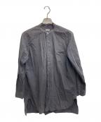 COMOLIコモリ）の古着「バンドカラーシャツ」｜ブラック