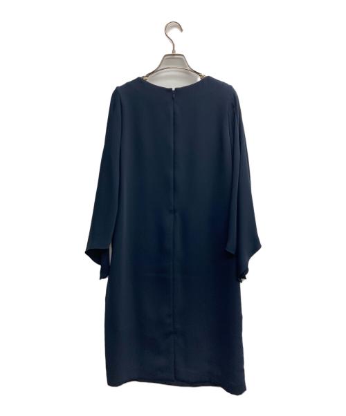 URBAN RESEARCH DOORS（アーバンリサーチドアーズ）URBAN RESEARCH DOORS (アーバンリサーチドアーズ) リボンスリーブワンピース ネイビー サイズ:ONEの古着・服飾アイテム