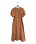 EMMEL REFINES (エメル リファインズ) パイピングパフスリーブワンピース ブラウン サイズ:S：4000円