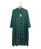 SUMI STYLEスミ スタイル）の古着「シャツワンピース」｜グリーン