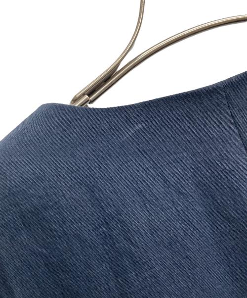 ROPE（ロペ）ROPE (ロペ) リネンライクノーカラージャケット ネイビー サイズ:36の古着・服飾アイテム