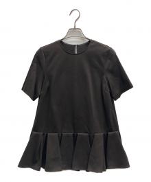 R（アール）の古着「プレミアムコットンジャージー ペプラムカットソー」｜ブラウン