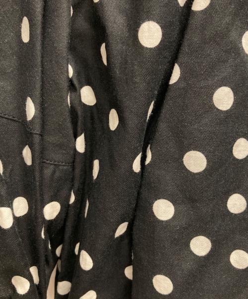 BALLSEY（ボールジィ）BALLSEY (ボールジィ) ドットプリント ランタンスリーブブラウス ブラック サイズ:36の古着・服飾アイテム