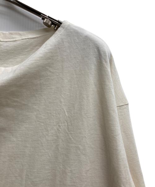 AURALEE（オーラリー）AURALEE (オーラリー) HARD TWIST COTTON CASHMERE BOAT NECK L／S TEE アイボリー サイズ:5の古着・服飾アイテム