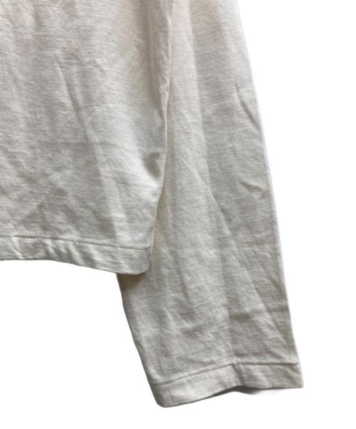 AURALEE（オーラリー）AURALEE (オーラリー) HARD TWIST COTTON CASHMERE BOAT NECK L／S TEE アイボリー サイズ:5の古着・服飾アイテム