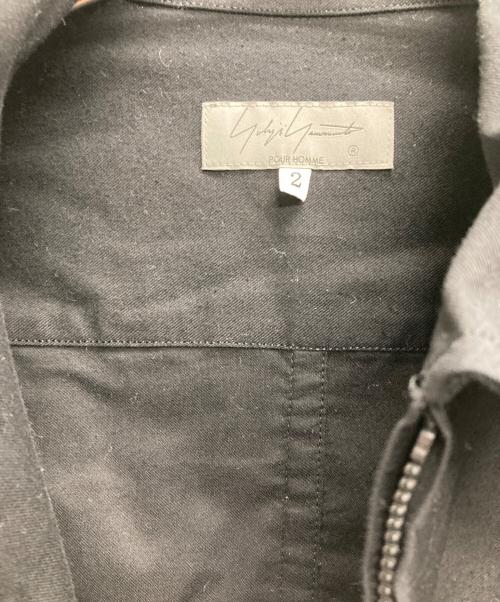 Yohji Yamamoto pour homme（ヨウジヤマモト プールオム）Yohji Yamamoto pour homme (ヨウジヤマモト プールオム) Zipper Opening Blouse ブラック サイズ:2の古着・服飾アイテム