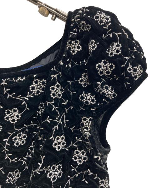 M'S GRACY（エムズグレイシー）M'S GRACY (エムズグレイシー) ベロア刺繍ワンピース ブラック サイズ:38の古着・服飾アイテム