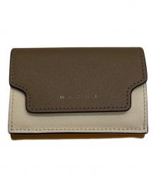 MARNI（マルニ）の古着「トリフォールドウォレット」｜ブラウン×ベージュ