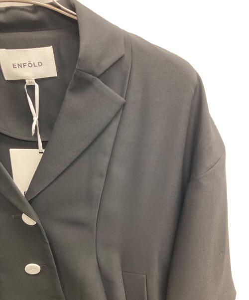 ENFOLD（エンフォルド）ENFOLD (エンフォルド) BOX JACKET ブラック サイズ:SIZE　36の古着・服飾アイテム