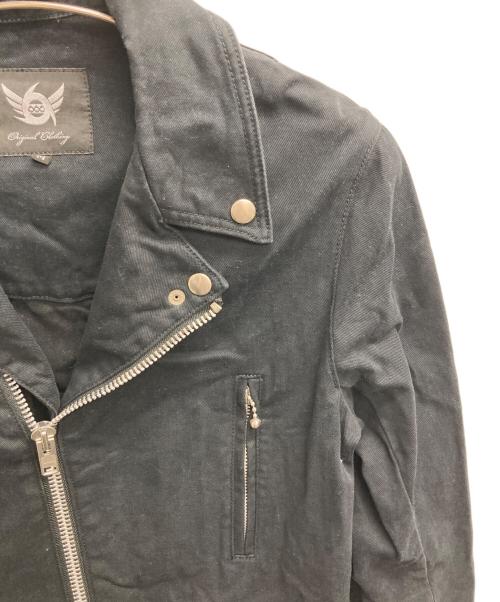 666（666）666 (666) コットンライダースジャケット ブラック サイズ:Mの古着・服飾アイテム
