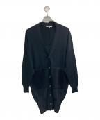 UN3D.アンスリード）の古着「ダブルビックポケット ロングニットカーディガン」｜ブラック