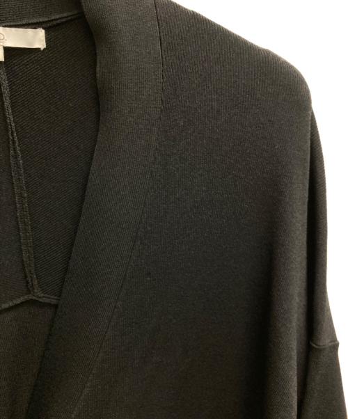 UN3D.（アンスリード）UN3D. (アンスリード) ダブルビックポケット ロングニットカーディガン ブラック サイズ:Fの古着・服飾アイテム