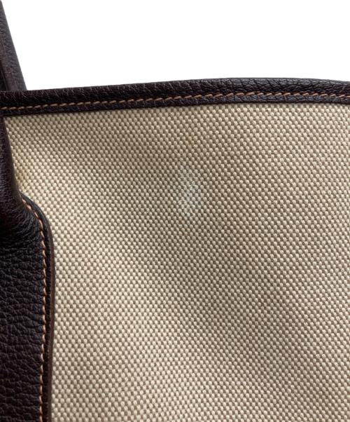 HERMES（エルメス）HERMES (エルメス) ガーデンパーティPM アイボリー×ブラウンの古着・服飾アイテム