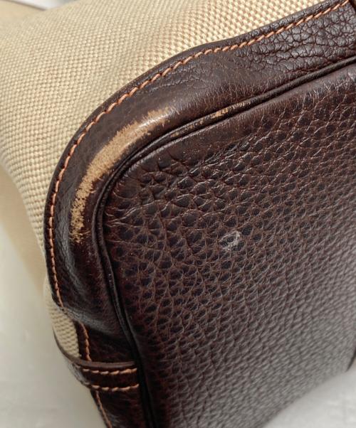 HERMES（エルメス）HERMES (エルメス) ガーデンパーティPM アイボリー×ブラウンの古着・服飾アイテム